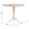 International Concepts 36 in. x 36 in. Square Top Pedestal Table - 41.1 in.H K-3636TP-30P-6B-2 - alternate 3